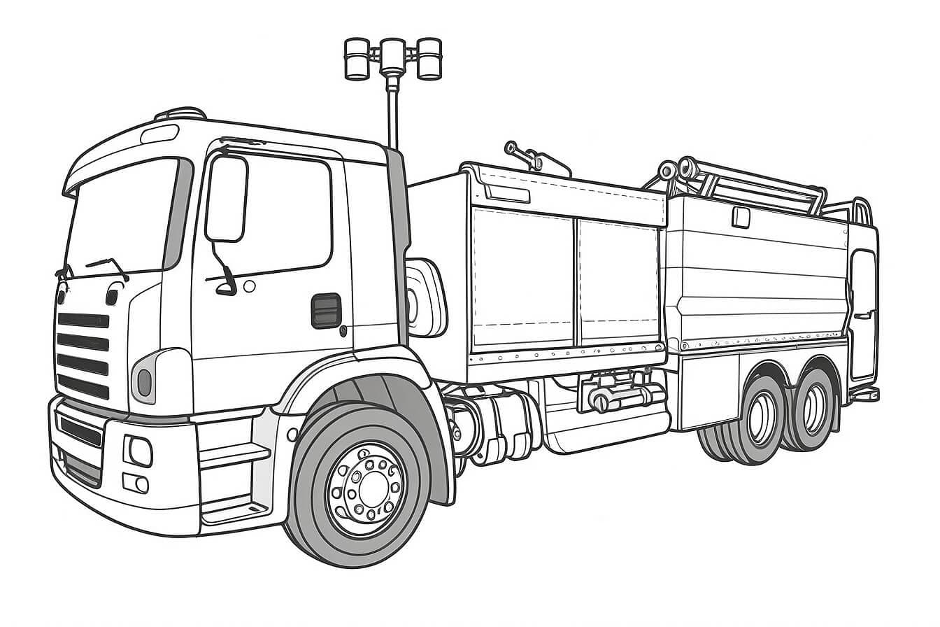 Fire Truck Coloring Page