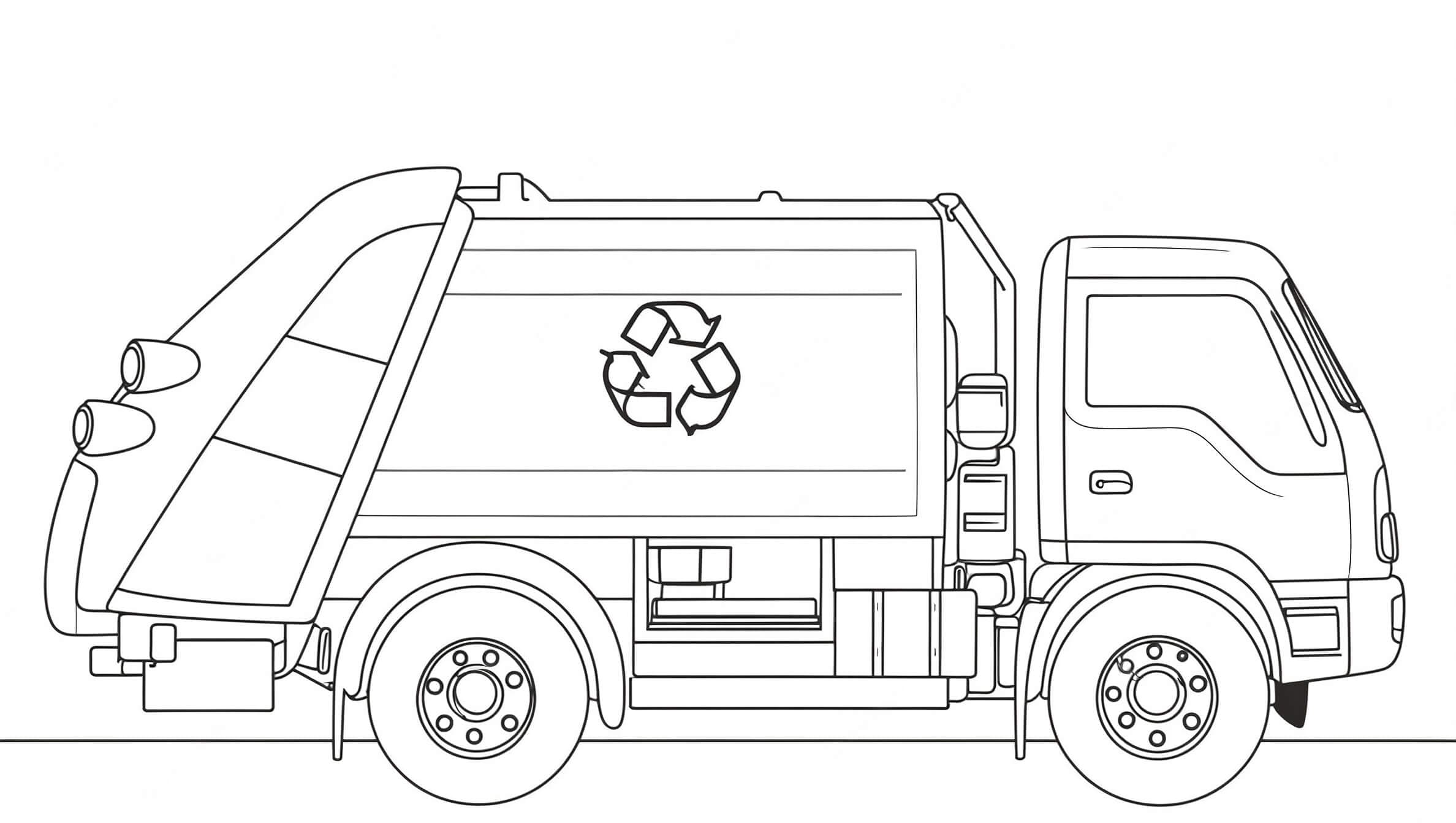 Garbage Truck Coloring Page