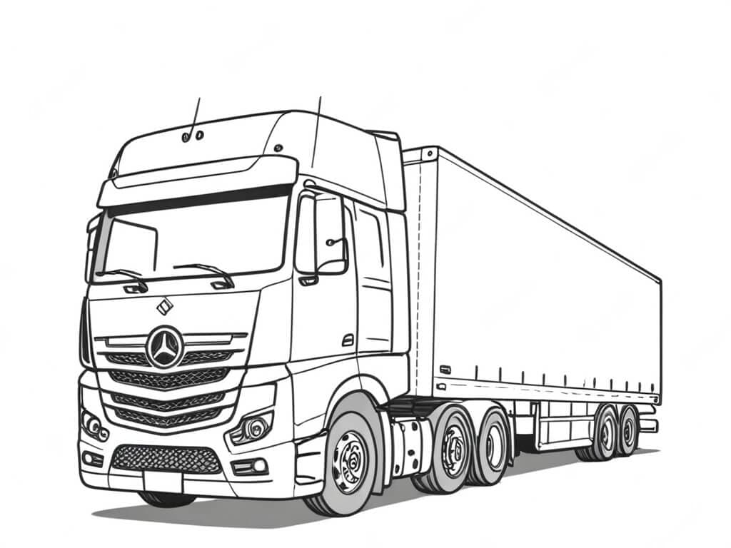 Mercedes Truck Coloring Page