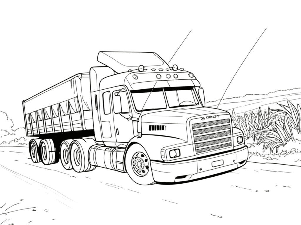 Scania 113 Truck Coloring Page