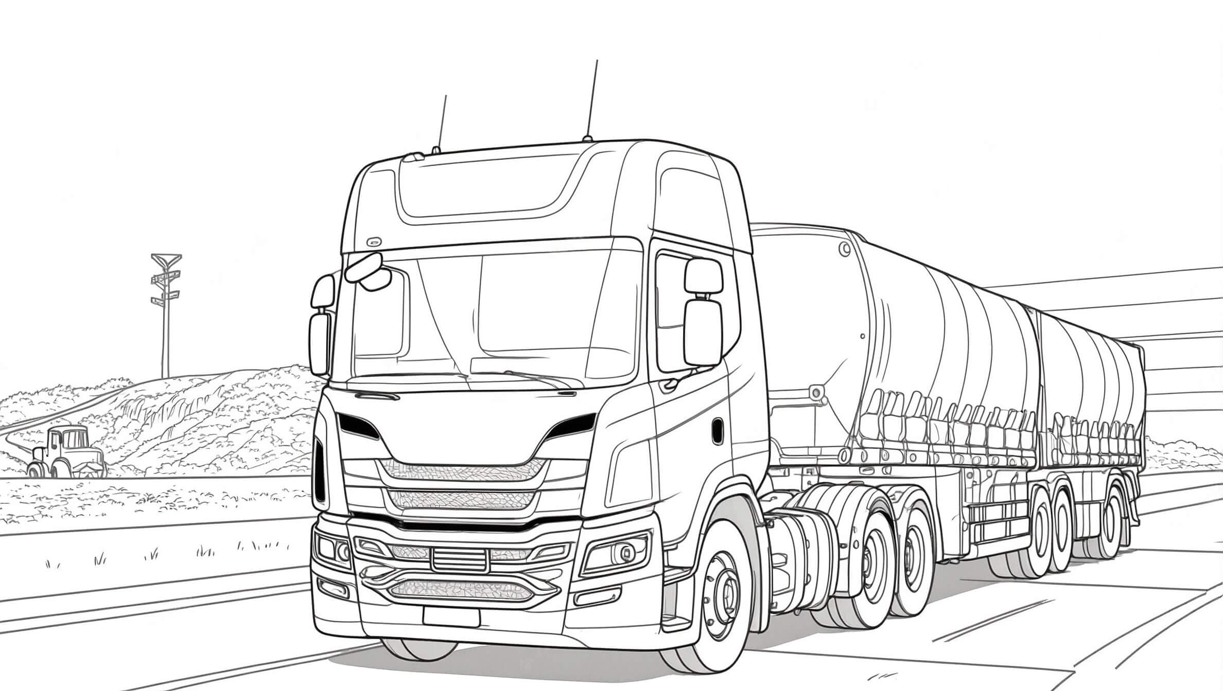 Scania Truck Coloring Page