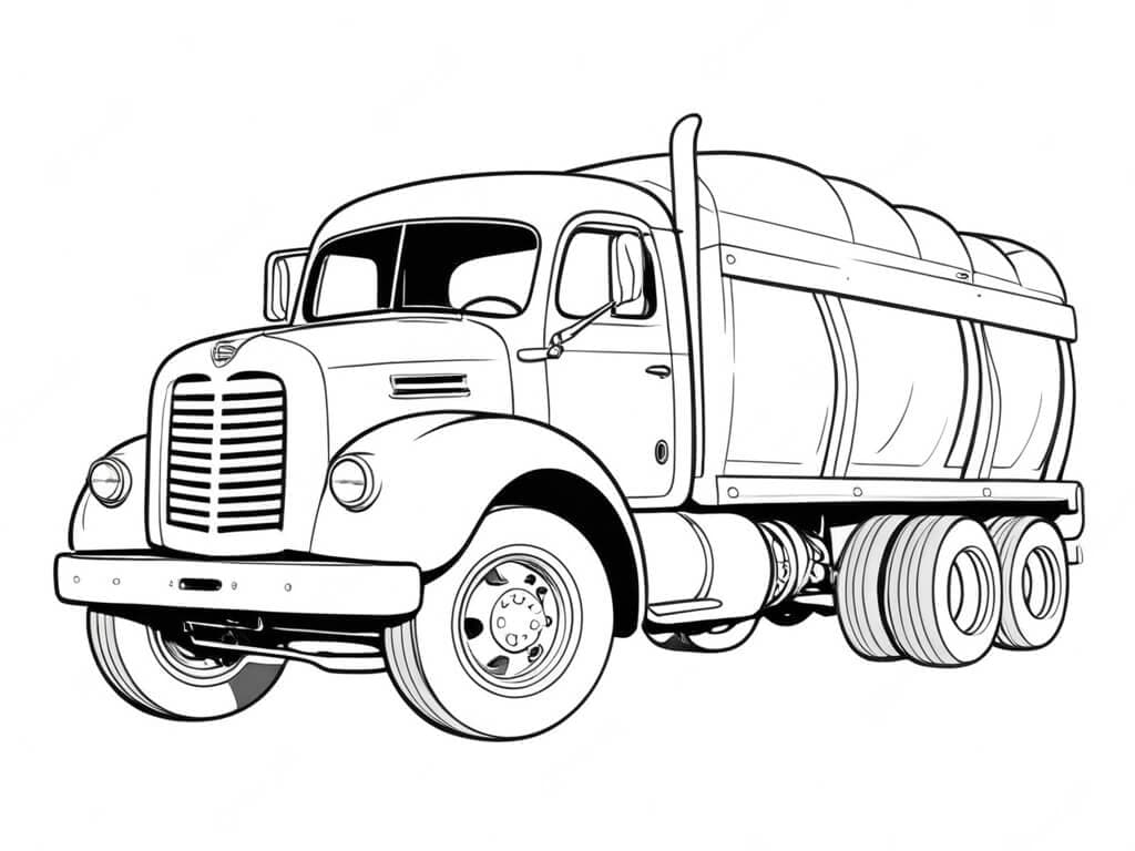 Simple Truck Coloring Page