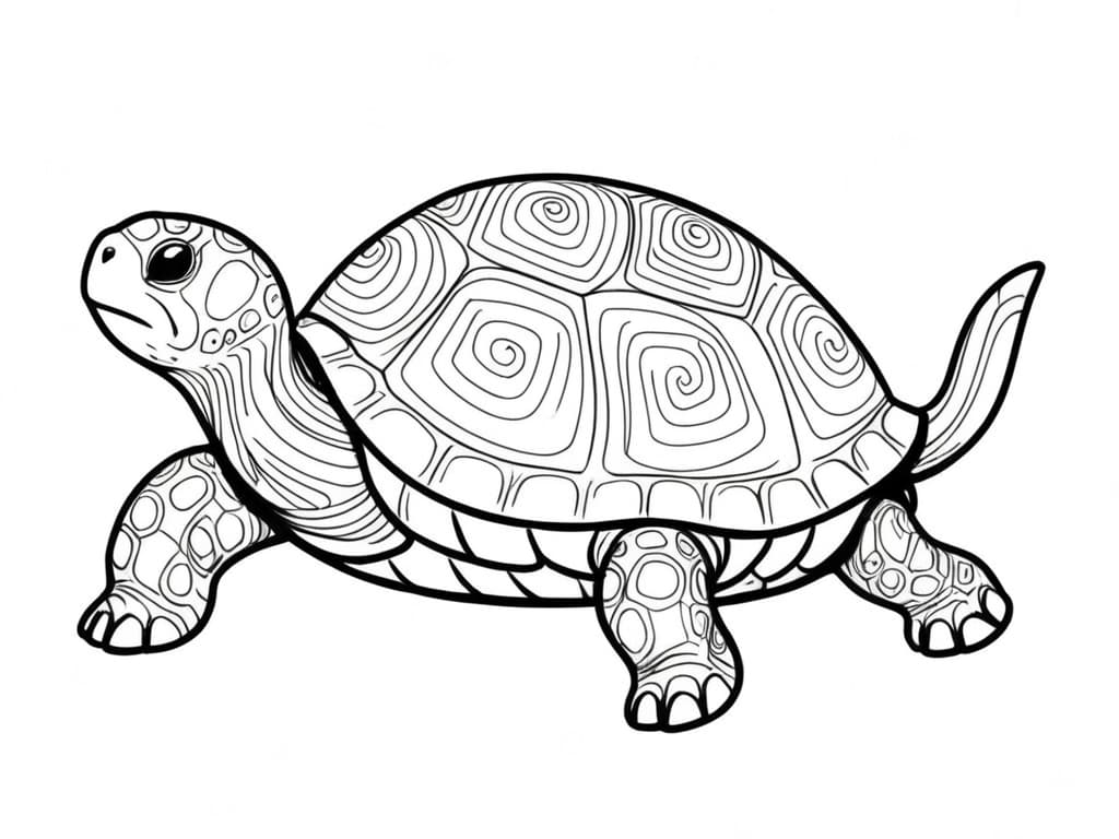 Senior Turtle Coloring Page
