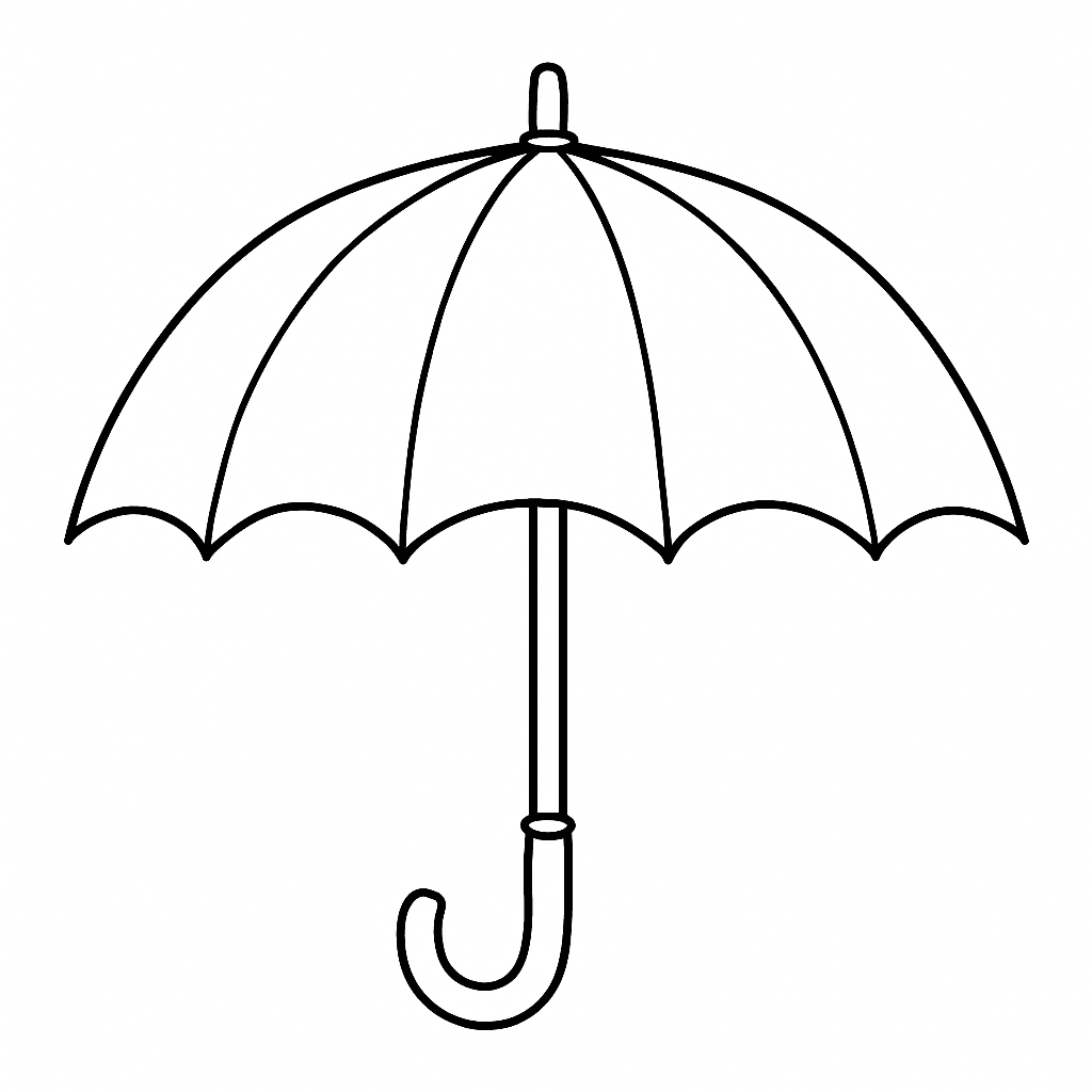Umbrella Coloring Page