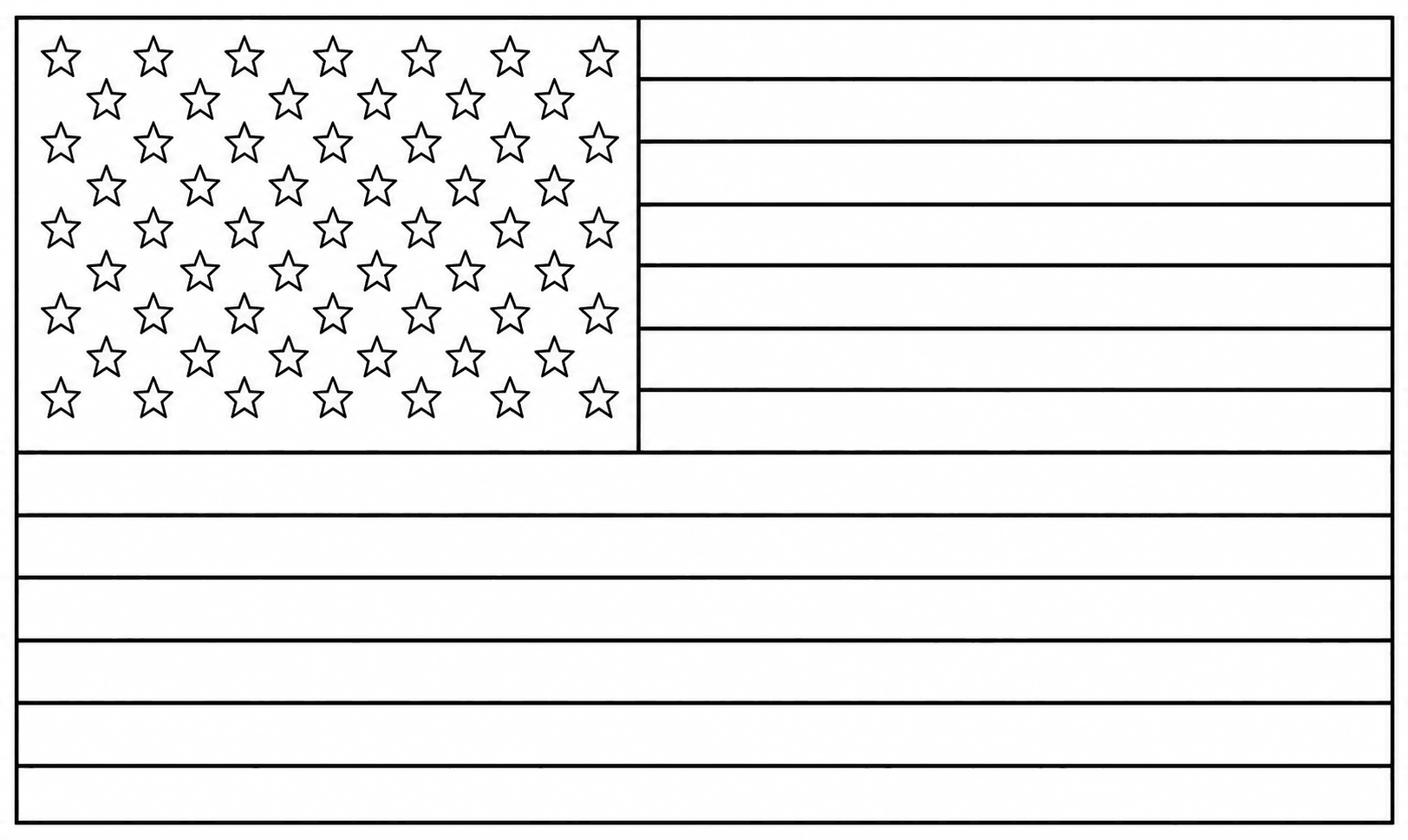United States Flag Coloring Page