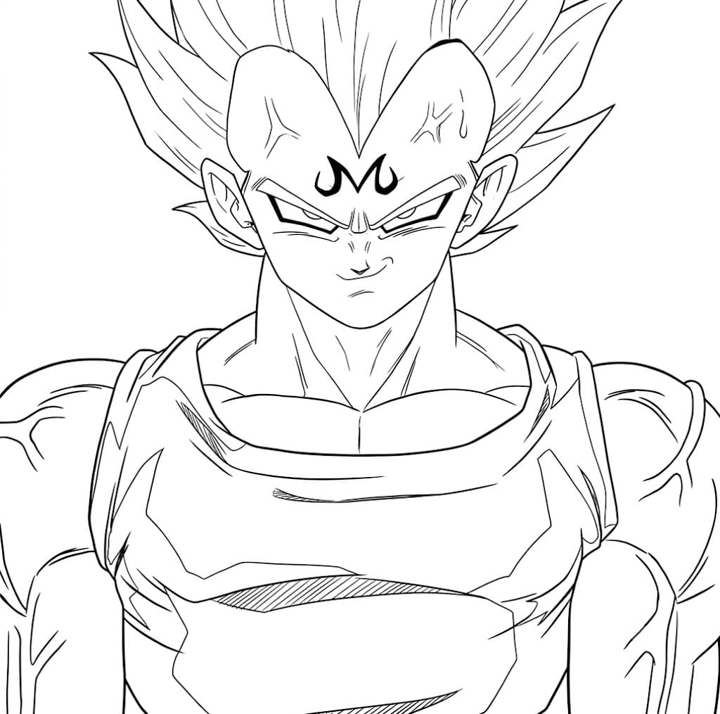 Majin Vegeta Coloring Pages