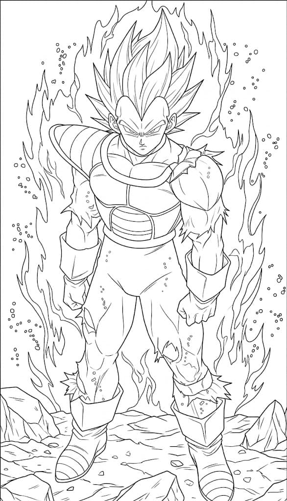 Vegeta Blue Coloring Pages