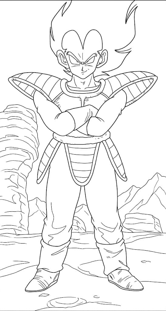 Vegeta Dragon Ball Coloring Pages
