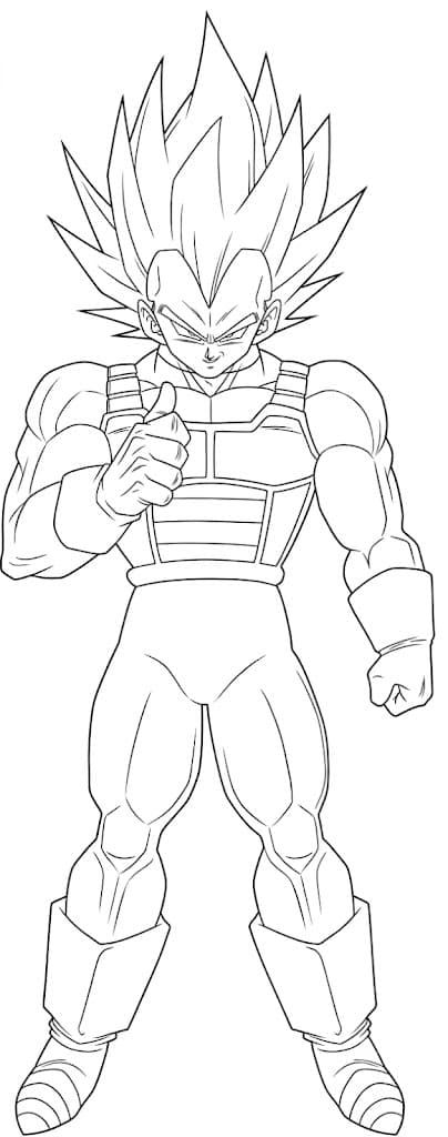 Vegeta Super Saiyan Coloring Pages