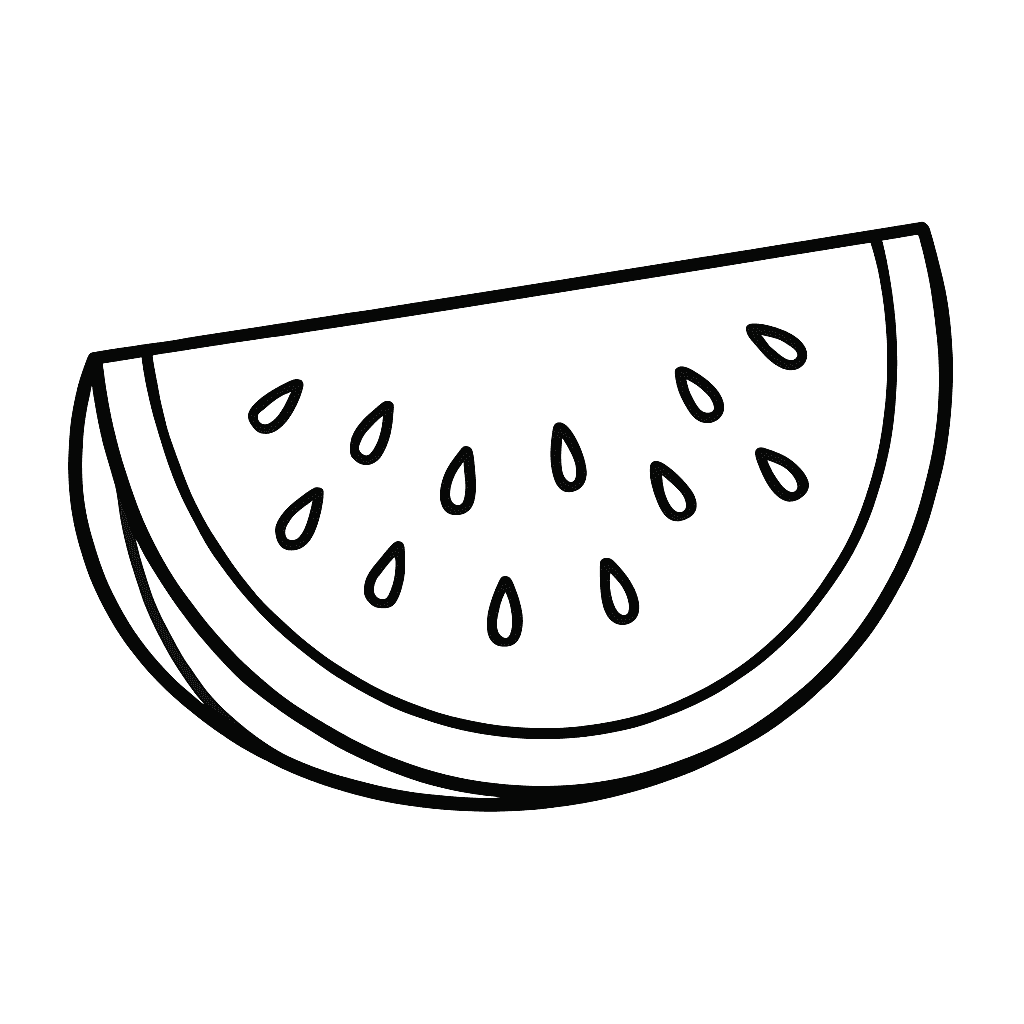 Watermelon Coloring Page