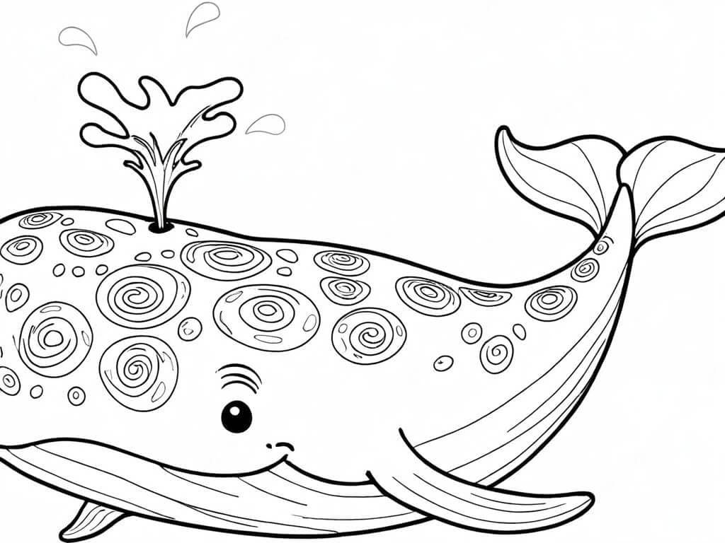 Big Whale - Coloring Page