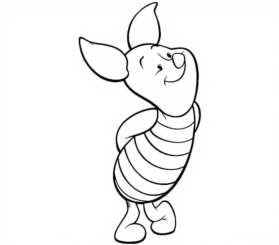 Piglet and Winnie Pooh Coloring Page
