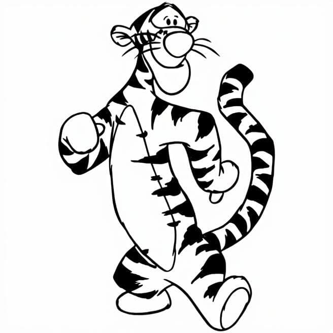 Tigger and Winnie Pooh Coloring Page