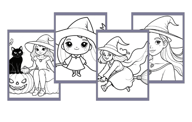 Witch Coloring Pages
