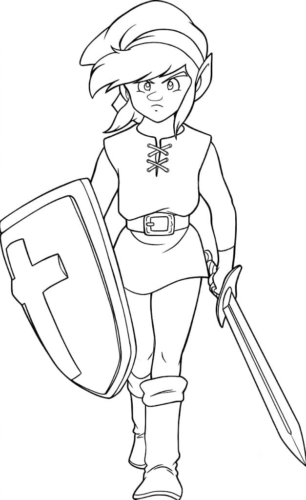 Legend of Zelda Link coloring pages