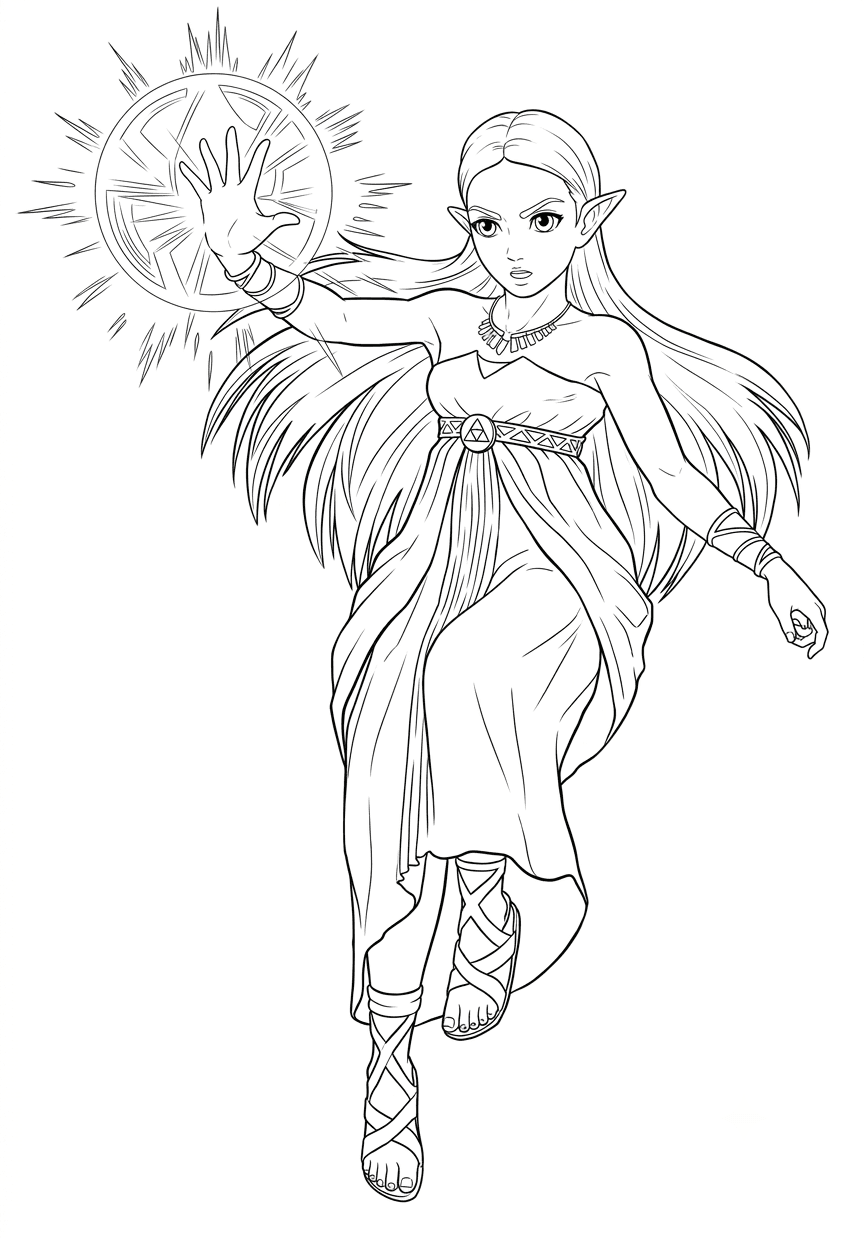 Princess Zelda coloring pages