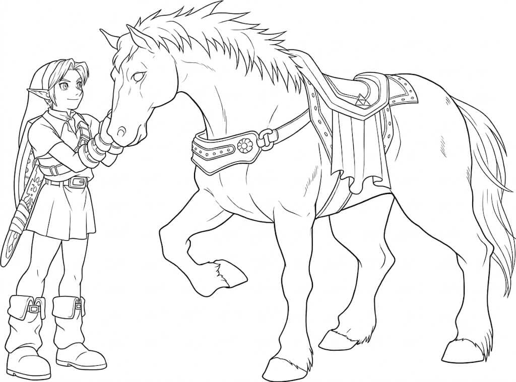 Zelda Epona coloring pages