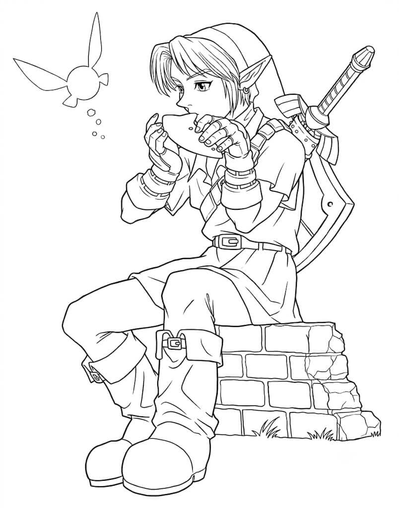 Zelda Hyrule map coloring pages