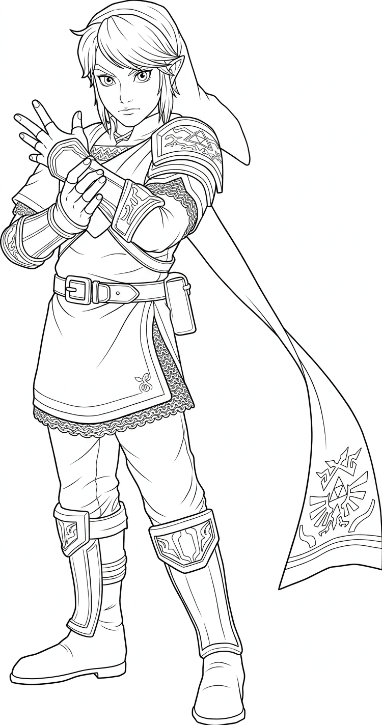 Zelda Link coloring pages