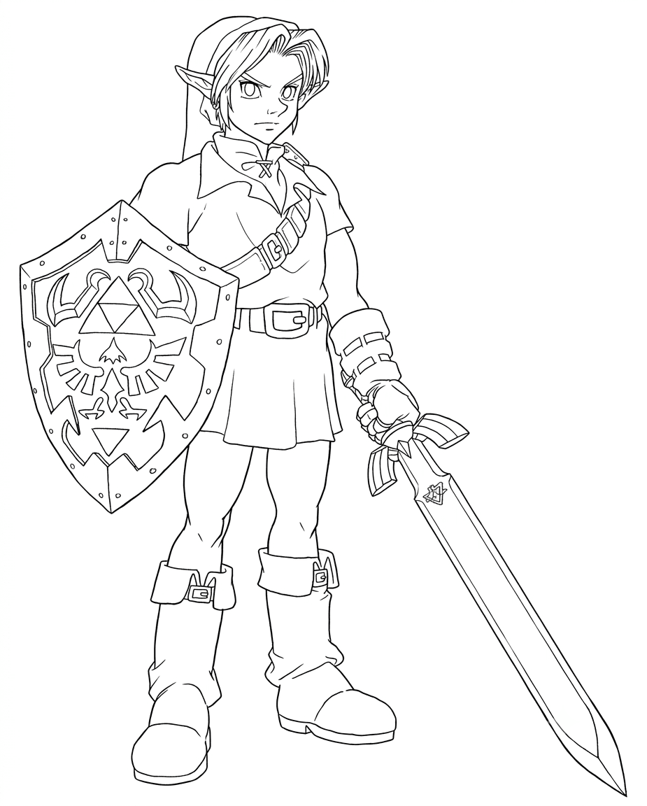 Zelda Ocarina of Time coloring pages