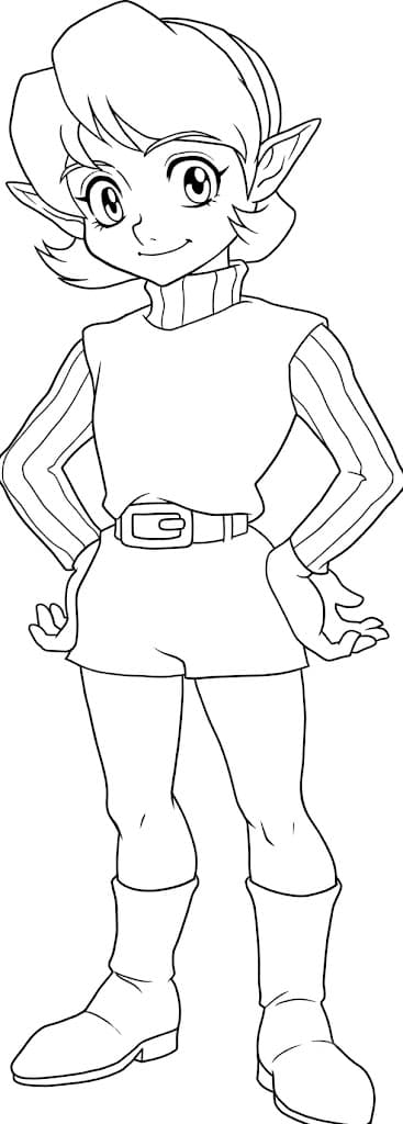 Zelda Saria coloring pages